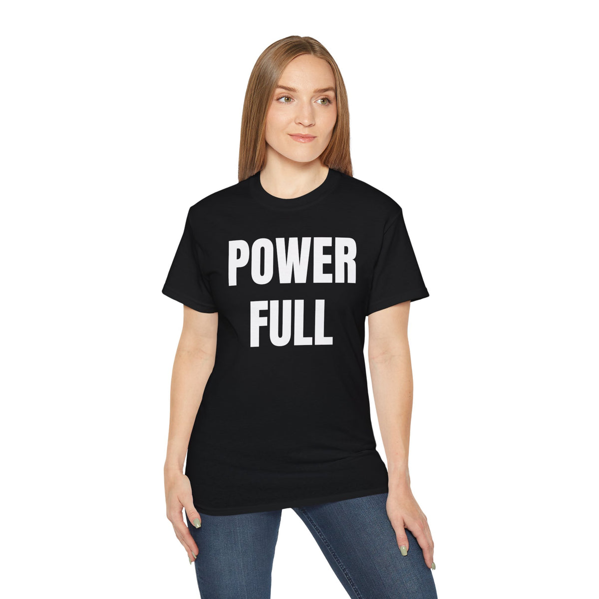 POWERFUL Unisex Ultra Cotton T-shirt with UB>UR in the back.