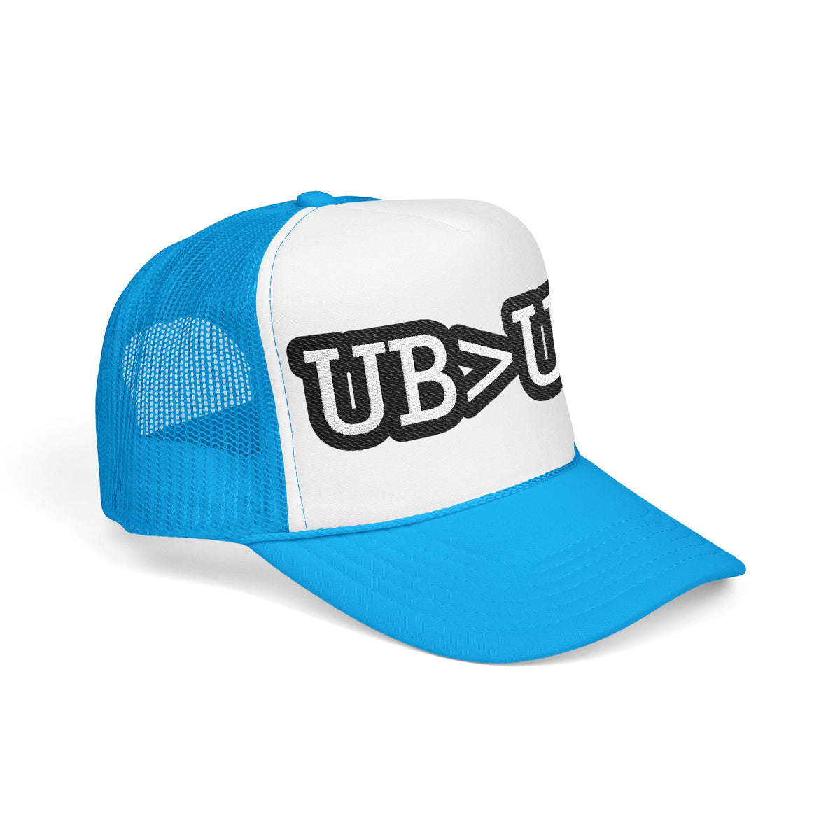 UB>UR Foam Trucker Hat — Vintage Patch Logo Mesh Cap