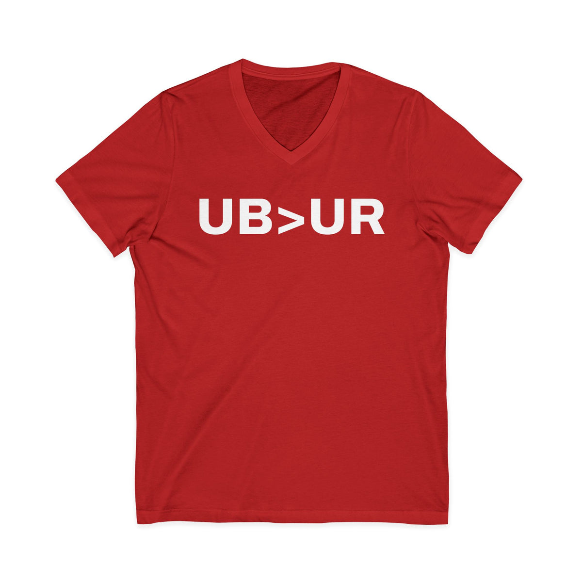 UB>UR-Unisex Jersey Short Sleeve V-Neck Tee