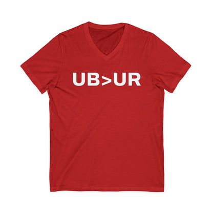 UB>UR-Unisex Jersey Short Sleeve V-Neck Tee