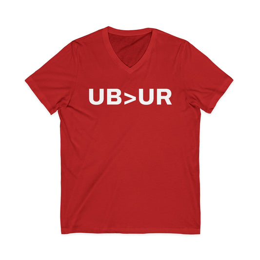 UB>UR-Unisex Jersey Short Sleeve V-Neck Tee