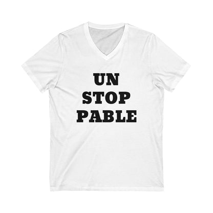 Unstoppable V-Neck-Unisex Jersey Short Sleeve Tee