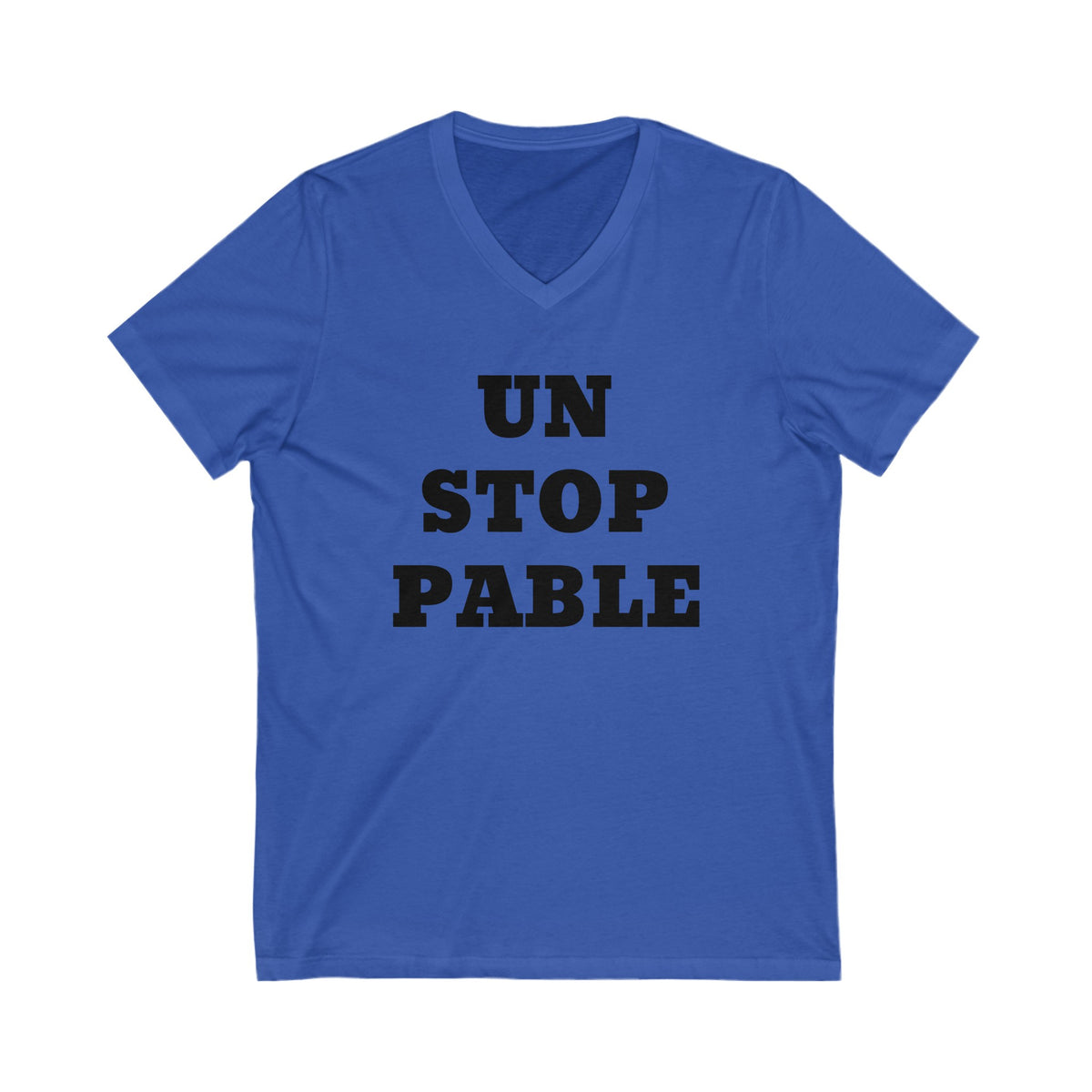 Unstoppable V-Neck-Unisex Jersey Short Sleeve Tee