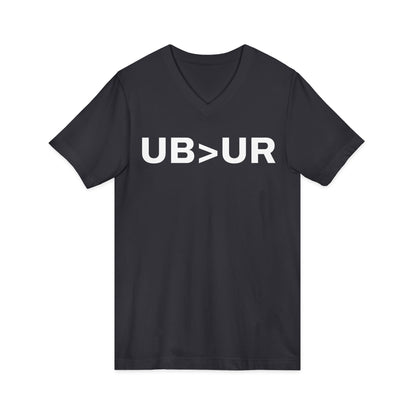 UB>UR-Unisex Jersey Short Sleeve V-Neck Tee