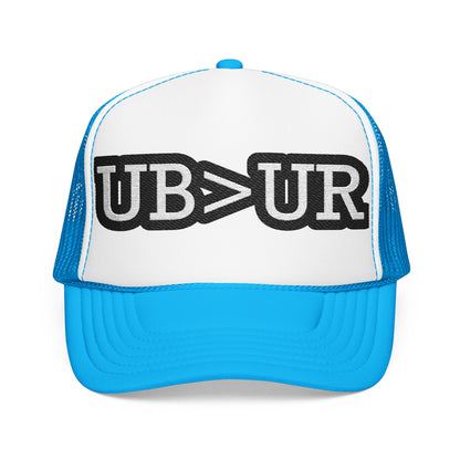 UB>UR Foam Trucker Hat — Vintage Patch Logo Mesh Cap
