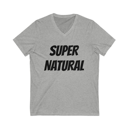 SUPERNATURAL-Unisex Jersey Short Sleeve V-Neck Tee