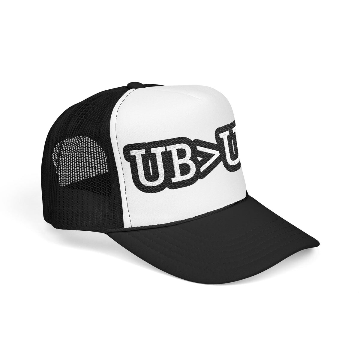UB>UR Foam Trucker Hat — Vintage Patch Logo Mesh Cap
