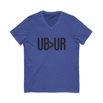 UB>UR- Unisex Jersey Short Sleeve V-Neck Tee