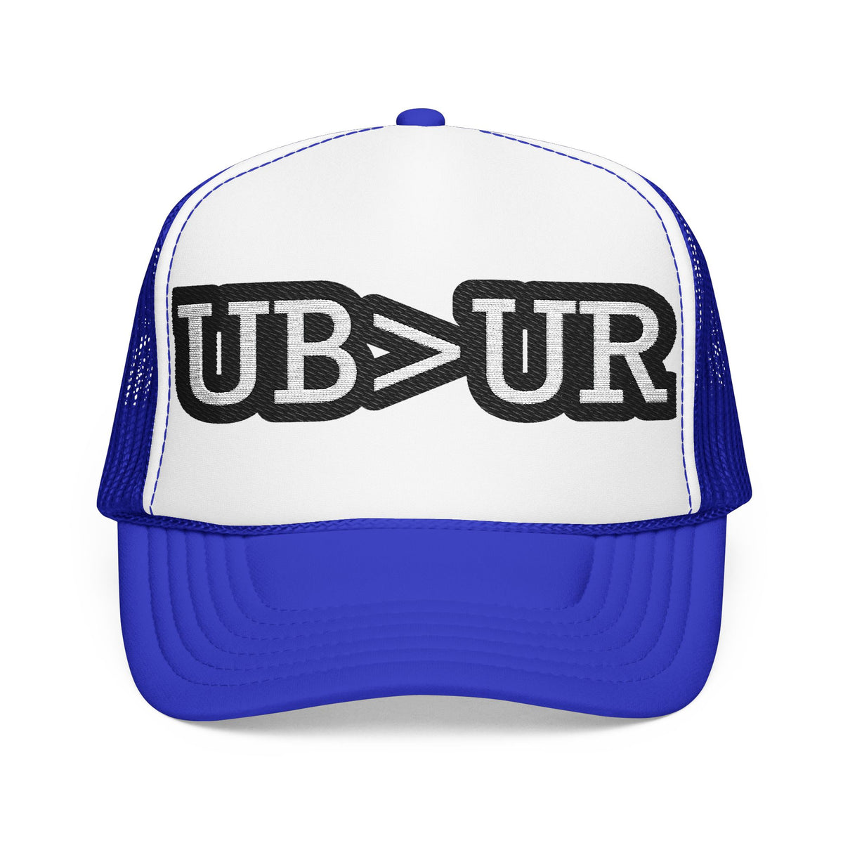 UB>UR Foam Trucker Hat — Vintage Patch Logo Mesh Cap