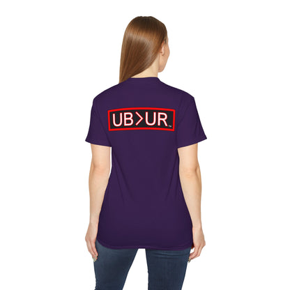 UNCOMMON Unisex Ultra Cotton T-shirt with UB>UR in the back.