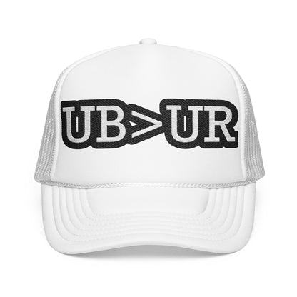 UB>UR Foam Trucker Hat — Vintage Patch Logo Mesh Cap