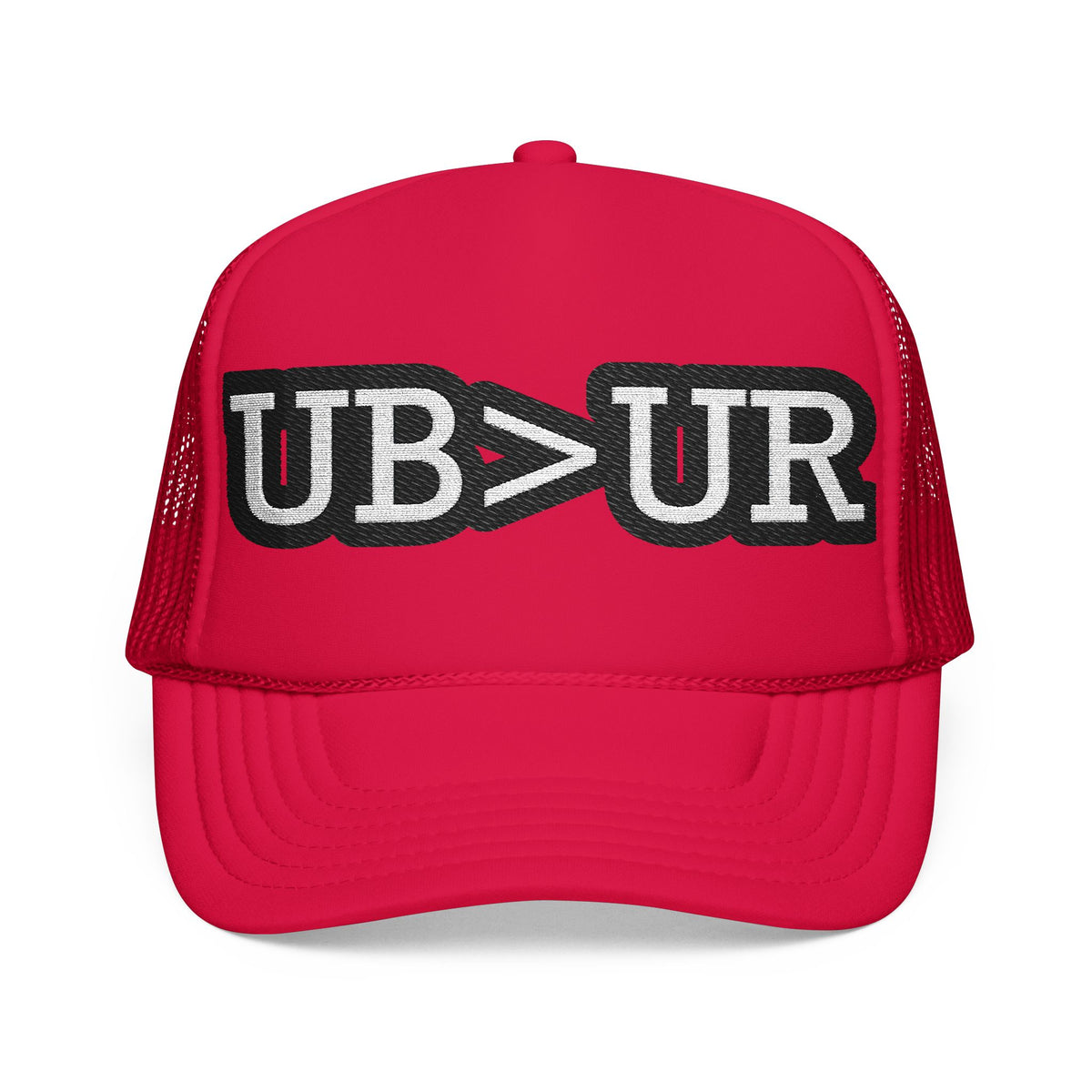 UB>UR Foam Trucker Hat — Vintage Patch Logo Mesh Cap