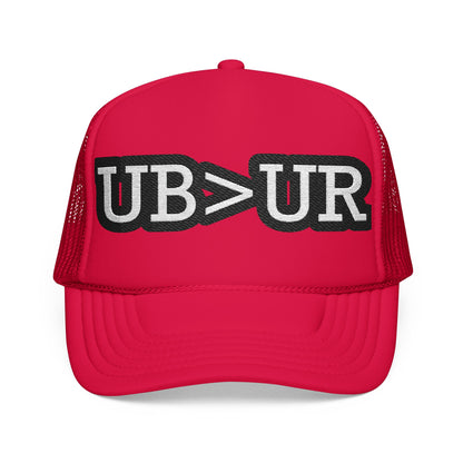 UB>UR Foam Trucker Hat — Vintage Patch Logo Mesh Cap