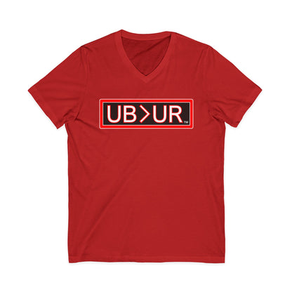 UB>UR- Unisex Jersey Short Sleeve V-Neck Tee