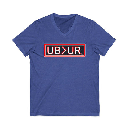 UB>UR- Unisex Jersey Short Sleeve V-Neck Tee