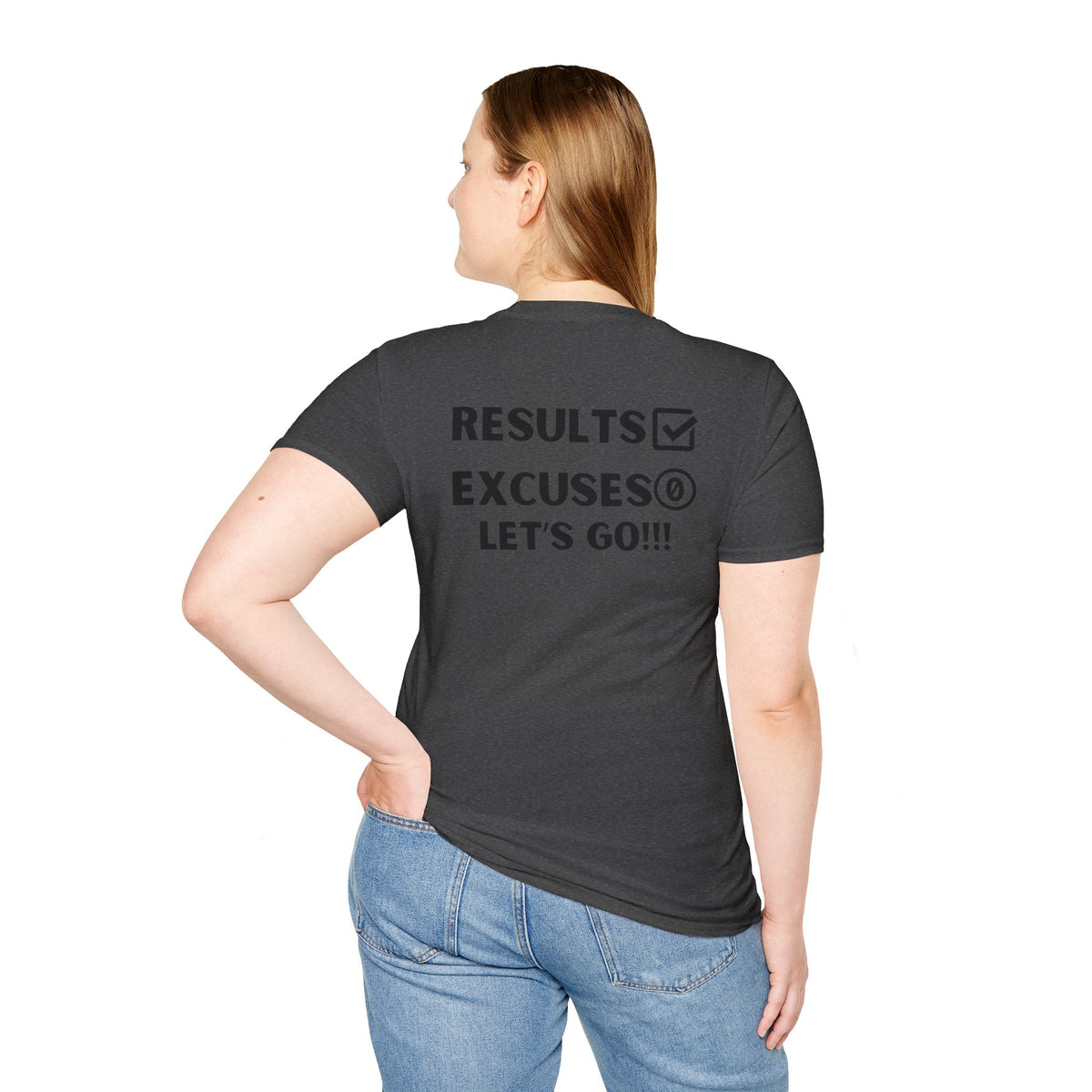 Results and zero excuses- Unisex Softstyle T-Shirt