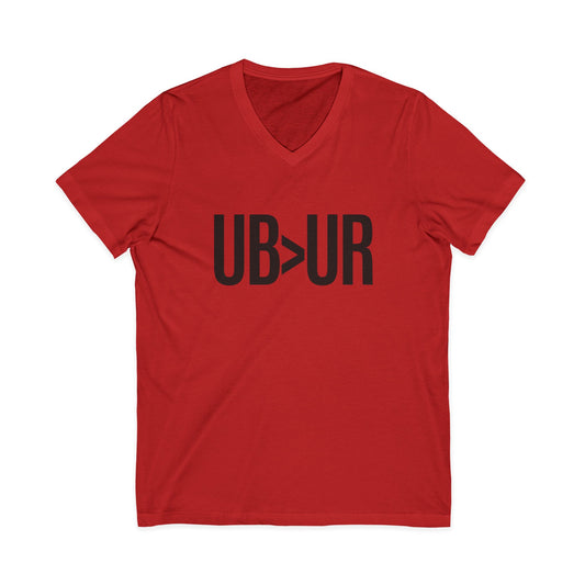 UB>UR- Unisex Jersey Short Sleeve V-Neck Tee