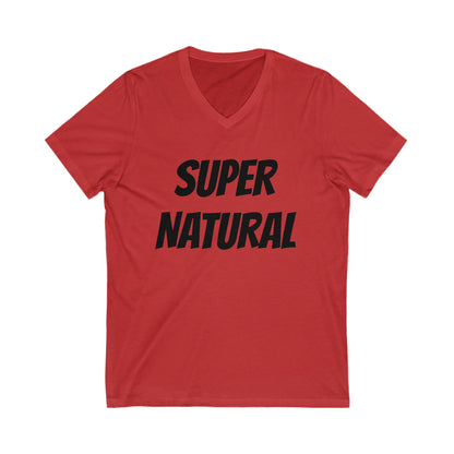 SUPERNATURAL-Unisex Jersey Short Sleeve V-Neck Tee