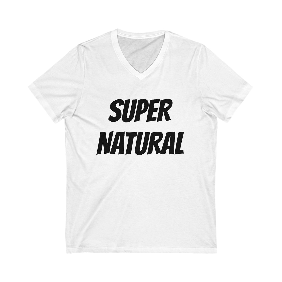 SUPERNATURAL-Unisex Jersey Short Sleeve V-Neck Tee