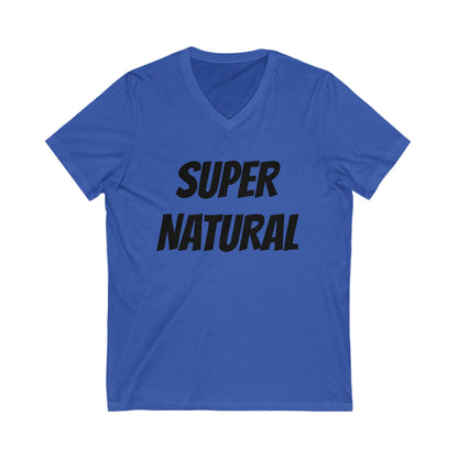 SUPERNATURAL-Unisex Jersey Short Sleeve V-Neck Tee