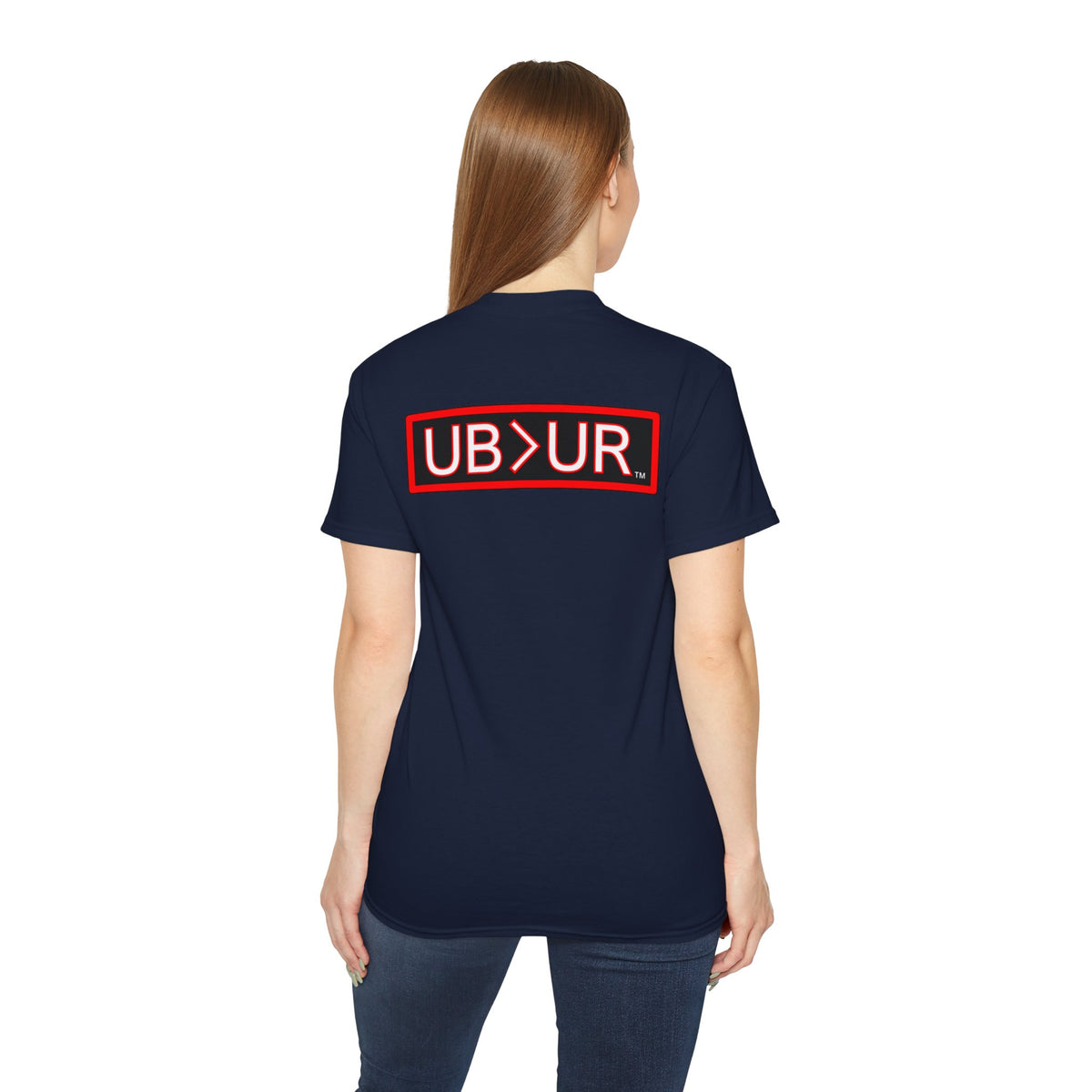 UNCOMMON Unisex Ultra Cotton T-shirt with UB>UR in the back.