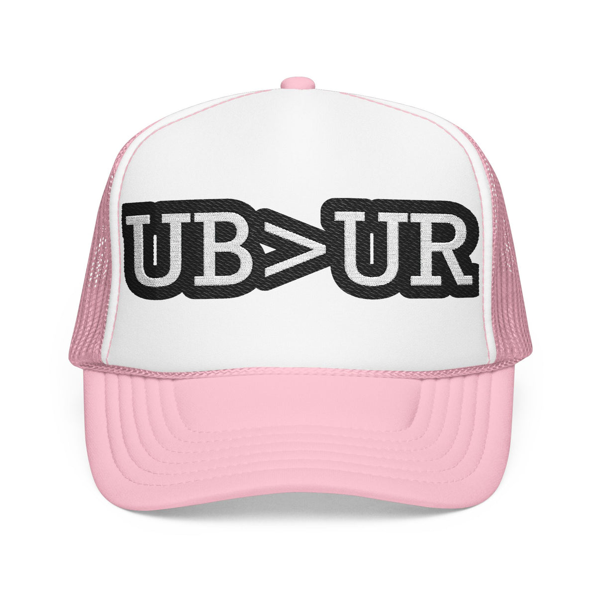 UB>UR Foam Trucker Hat — Vintage Patch Logo Mesh Cap