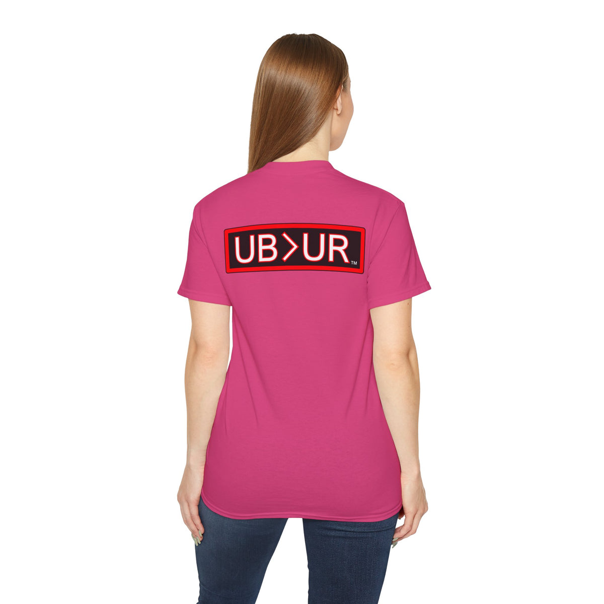 UNCOMMON Unisex Ultra Cotton T-shirt with UB>UR in the back.