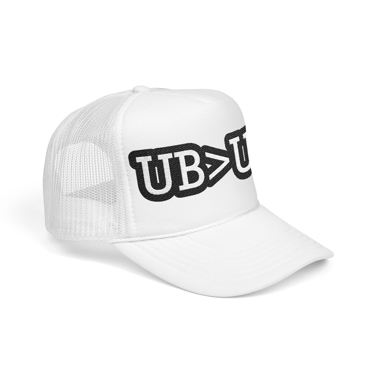 UB>UR Foam Trucker Hat — Vintage Patch Logo Mesh Cap
