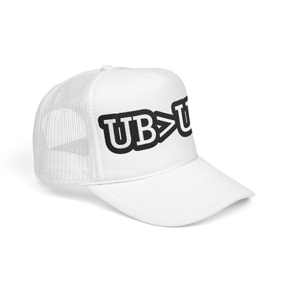 UB>UR Foam Trucker Hat — Vintage Patch Logo Mesh Cap