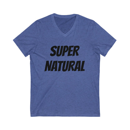 SUPERNATURAL-Unisex Jersey Short Sleeve V-Neck Tee