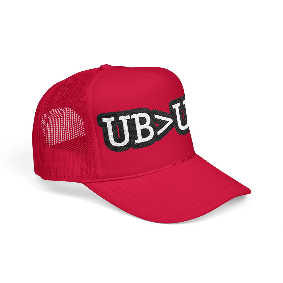 UB>UR Foam Trucker Hat — Vintage Patch Logo Mesh Cap