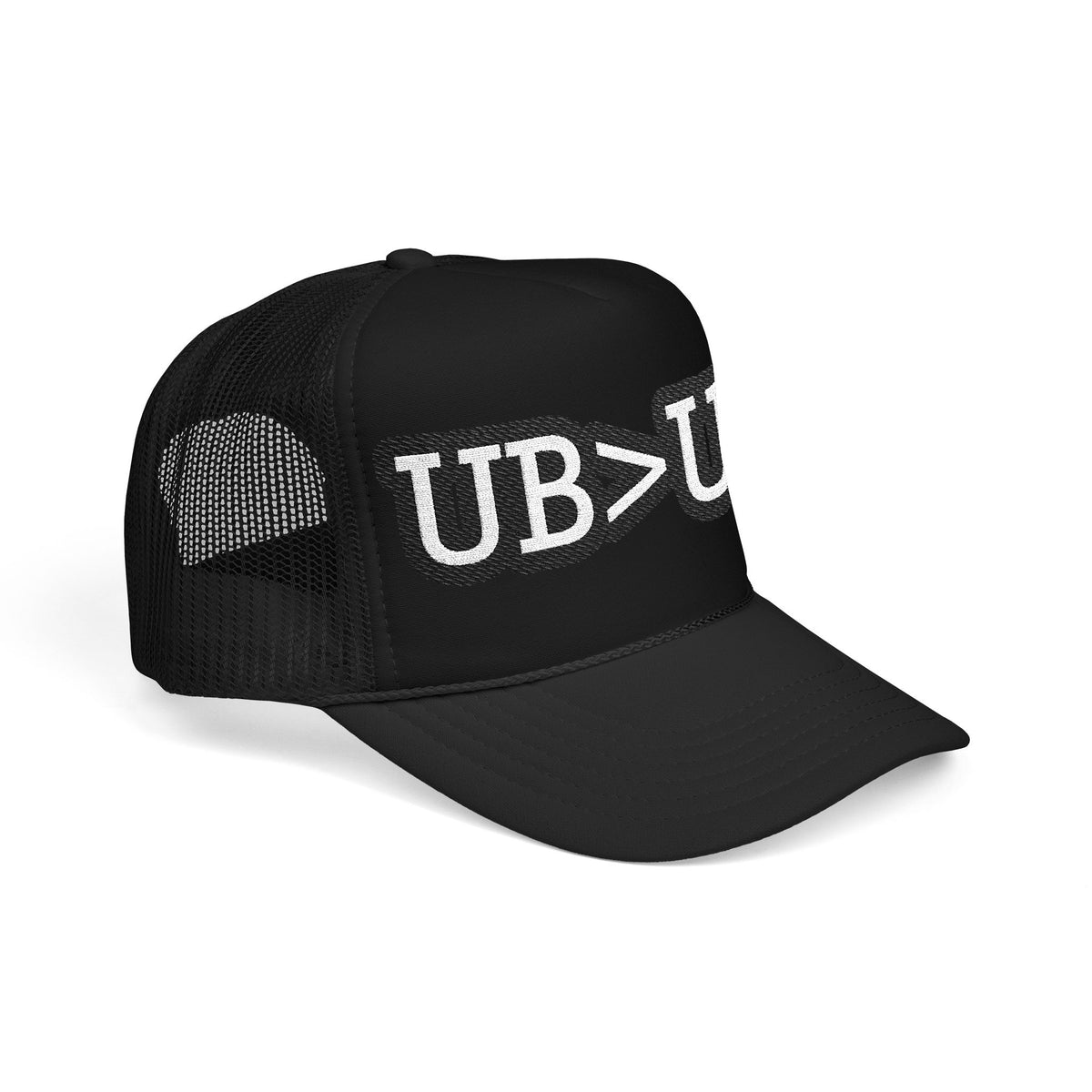UB>UR Foam Trucker Hat — Vintage Patch Logo Mesh Cap