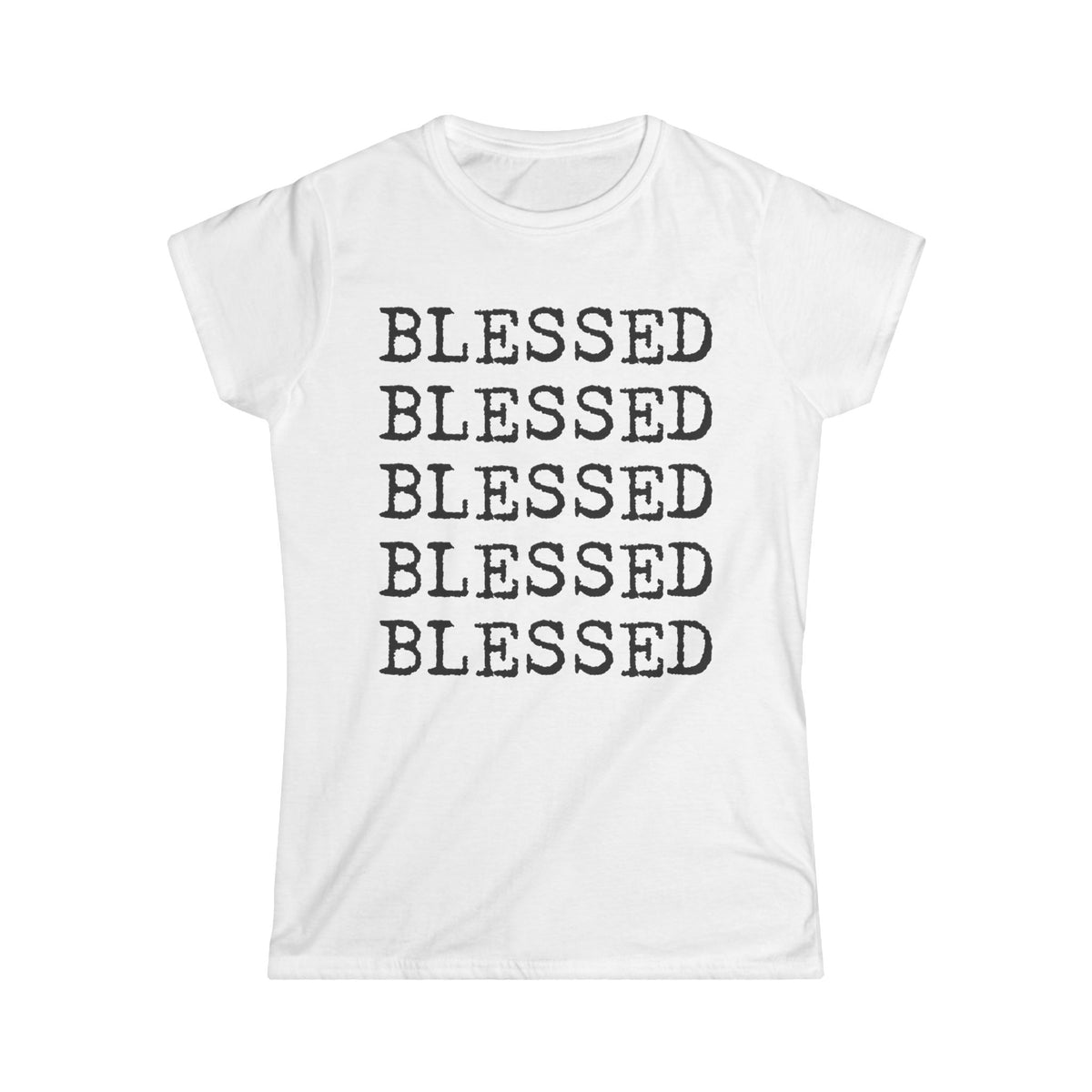 Women's BLESSED Softstyle Tee with UB>UR in the back