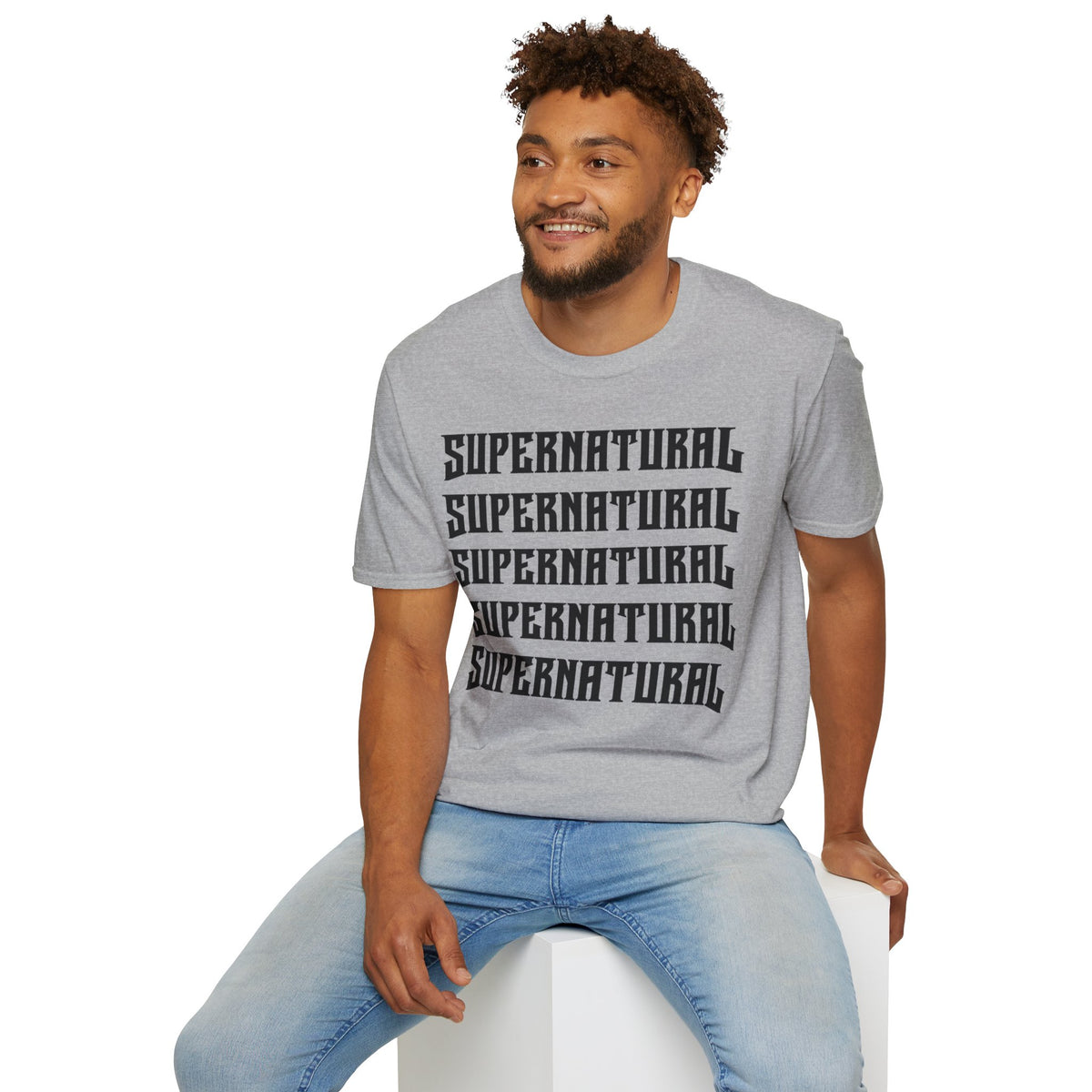 SUPERNATURAL-Unisex Softstyle T-Shirt-UB>UR on the back