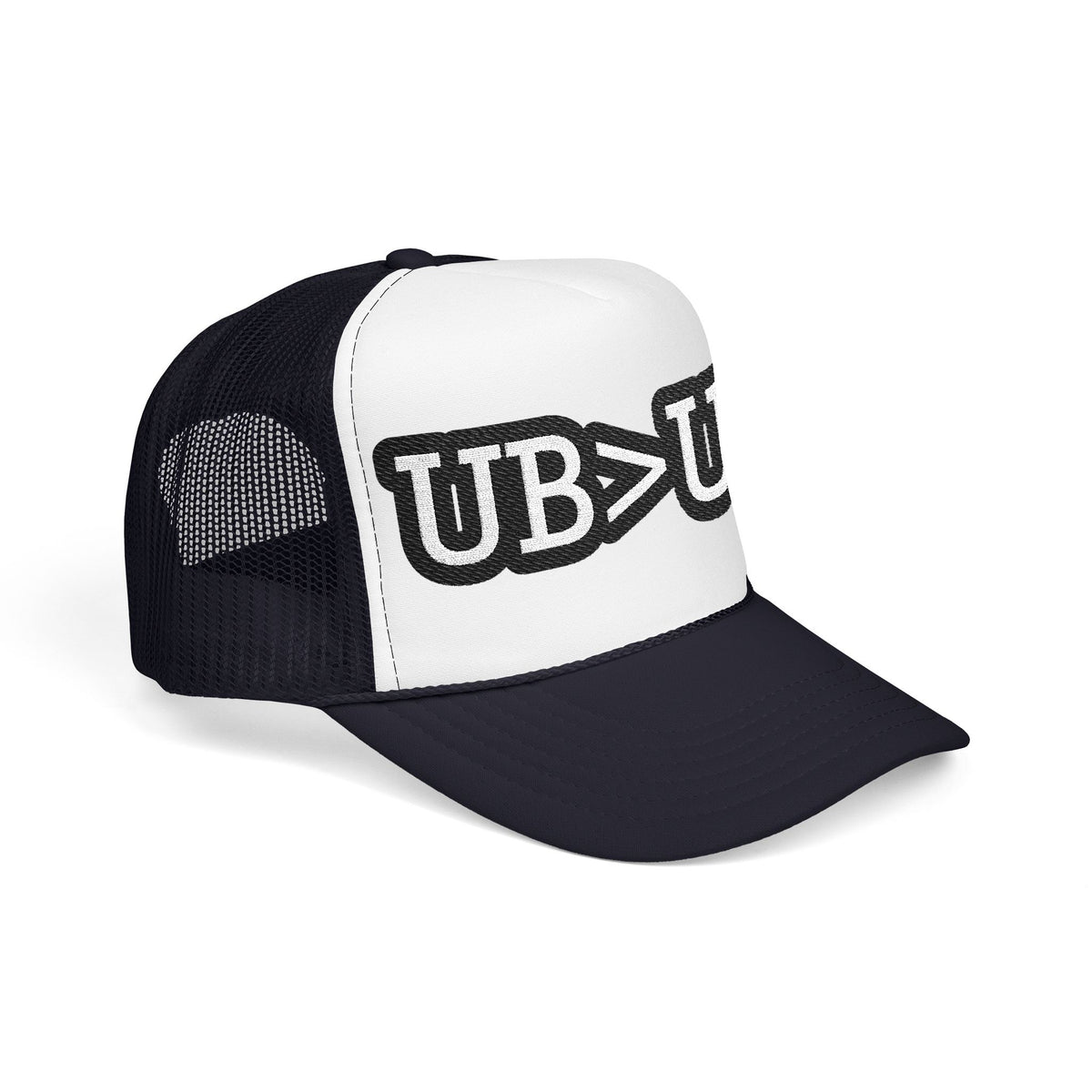 UB>UR Foam Trucker Hat — Vintage Patch Logo Mesh Cap