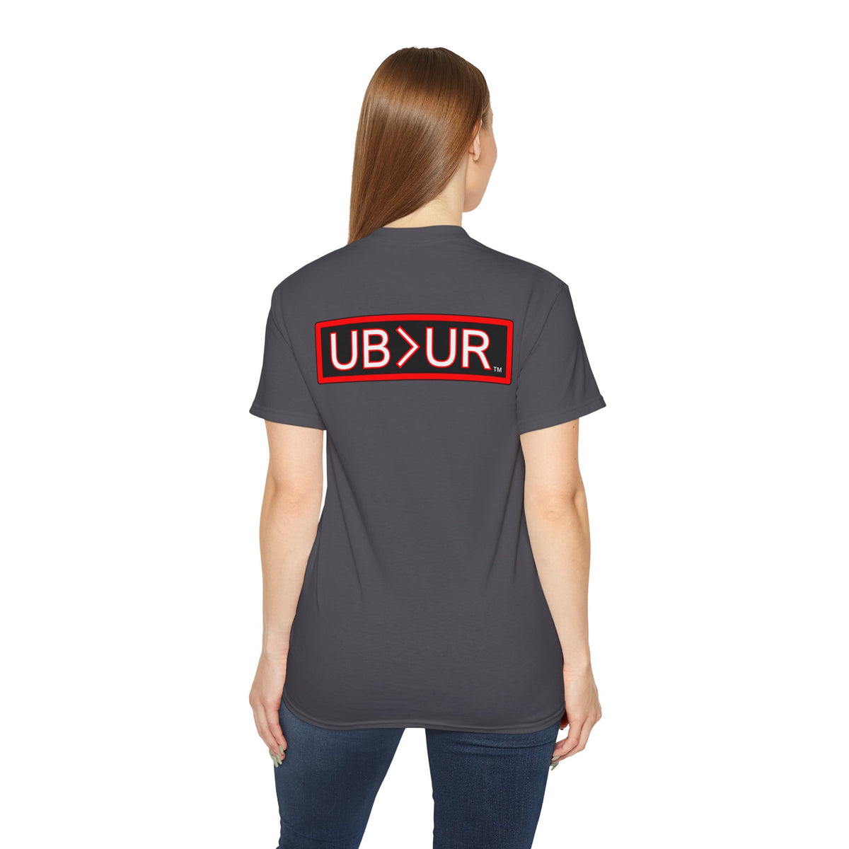 UNCOMMON Unisex Ultra Cotton T-shirt with UB>UR in the back.