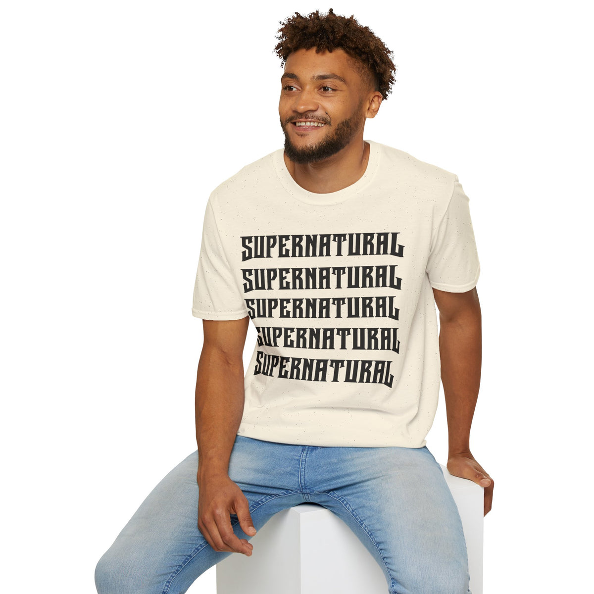 SUPERNATURAL-Unisex Softstyle T-Shirt-UB>UR on the back