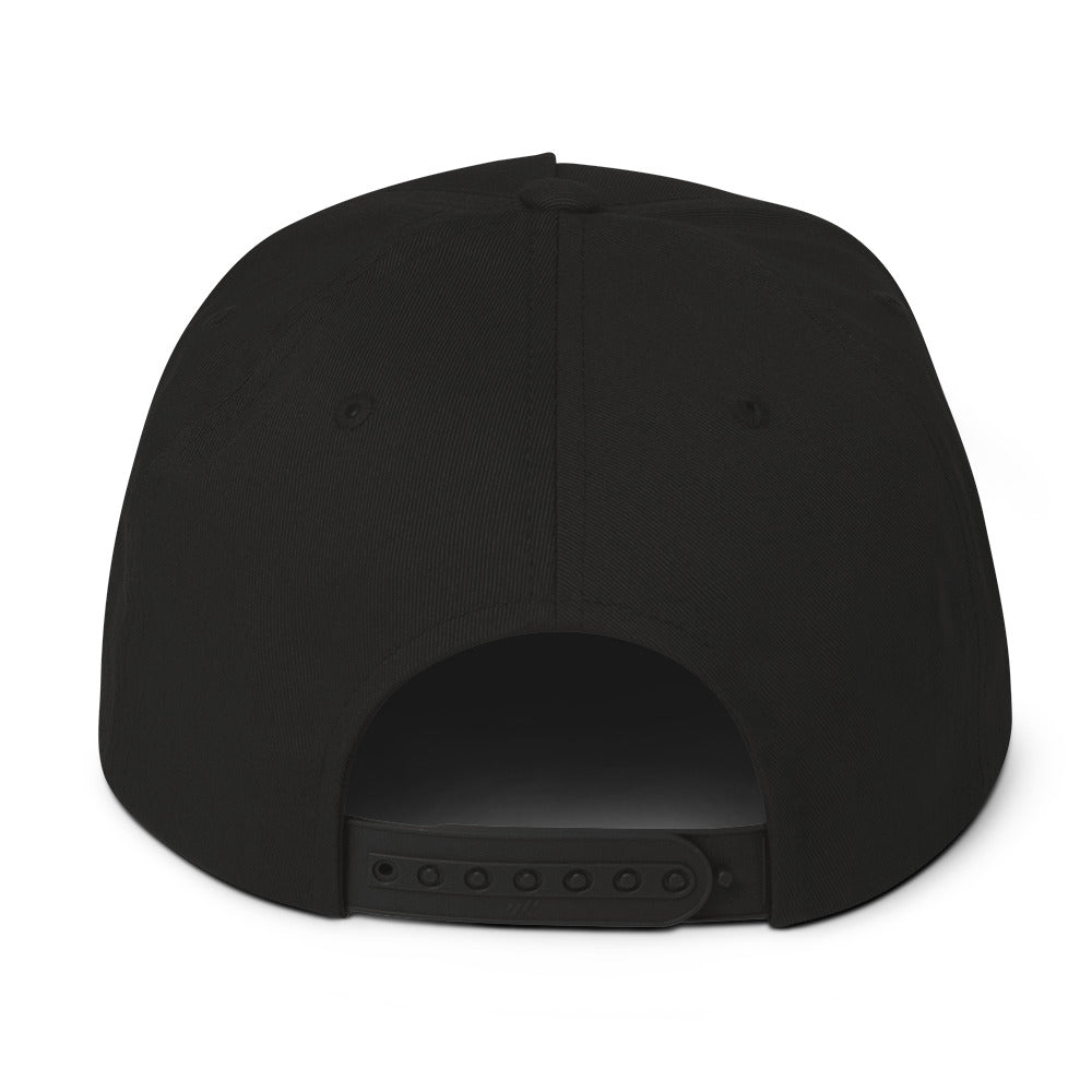 UR>UR-Flat Bill Cap with Red n White lettering