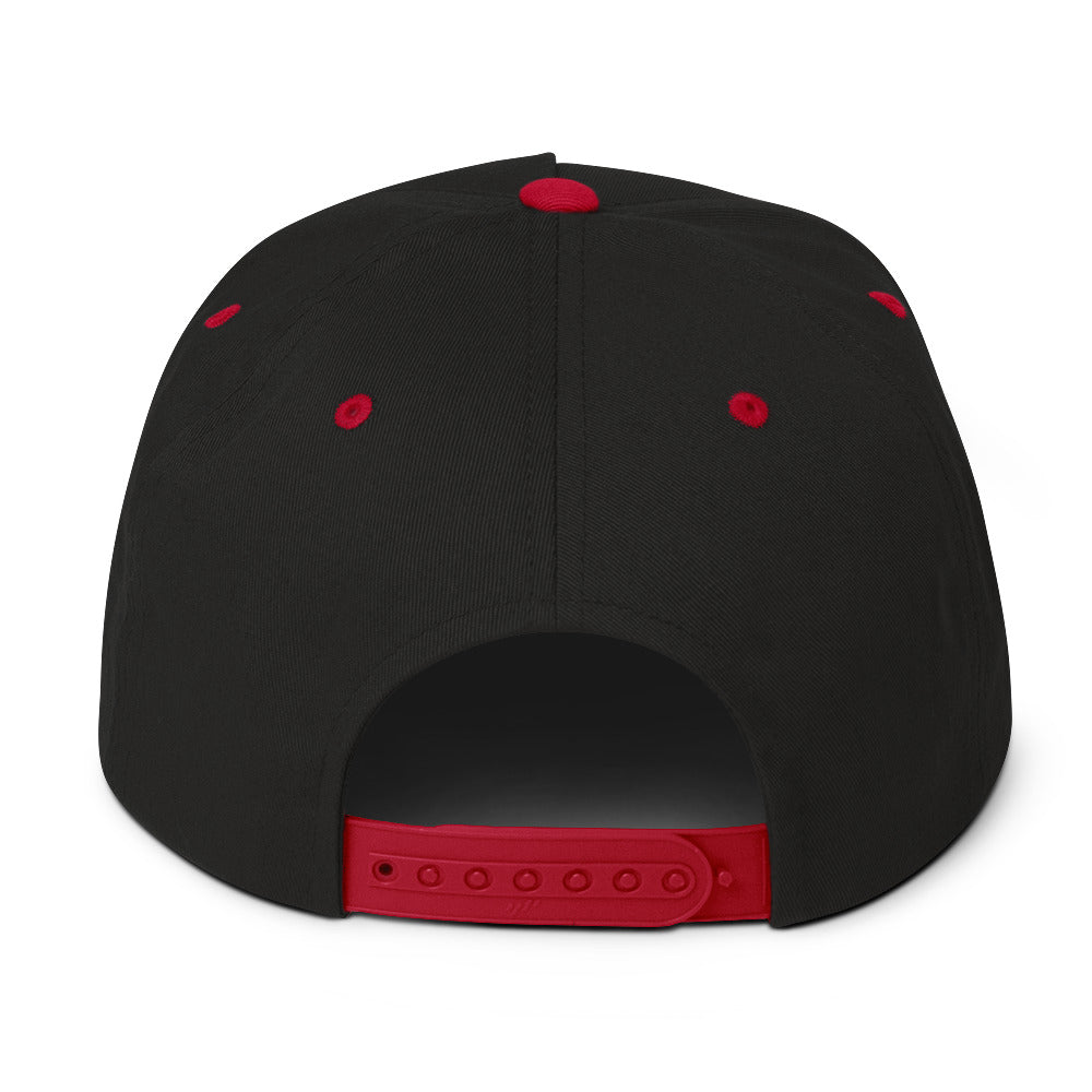 UR>UR-Flat Bill Cap with Red n White lettering