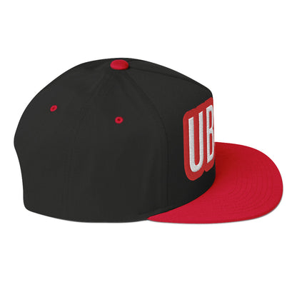 UR>UR-Flat Bill Cap with Red n White lettering