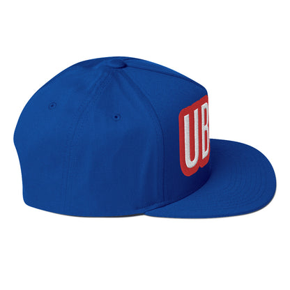 UR>UR-Flat Bill Cap with Red n White lettering